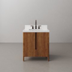 Sequoia 30 In. Single Sink Whitebrook Quartz Countertop Bath Vanity