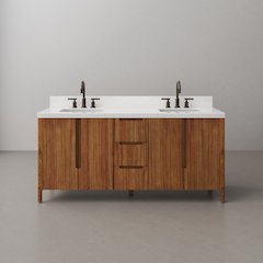 Sequoia 72 In. Double Sink Whitebrook Quartz Countertop Bath Vanity