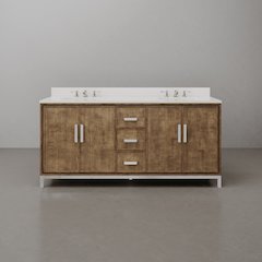 Westin 72 In. Double sink Whitebrook Quartz Countertop Bath Vanity