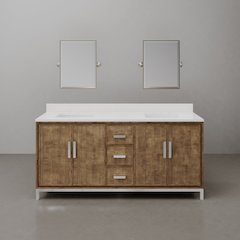 Westin 72 In. Double sink Whitebrook Quartz Countertop Bath Vanity