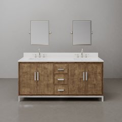 Westin 72 In. Double sink Whitebrook Quartz Countertop Bath Vanity