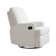 Tucker Swivel Recliner in Cream Boucle