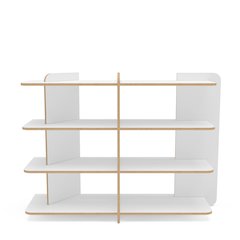 Polifurniture EcoFriendly Luna Bookcase with 4 Shelves