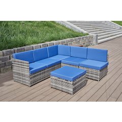 4-Piece Wicker Patio Furniture Sets Outdoor Sectional Sofa Set Sectional