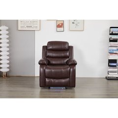 Luxury Faux Leather Recliner Chair with LED Lights