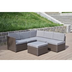 4-Piece Wicker Patio Furniture Sets Outdoor Sectional Sofa Set Sectional