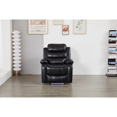 Luxury Faux Leather Recliner Chair with LED Lights