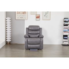 Luxury Faux Leather Recliner Chair with LED Lights