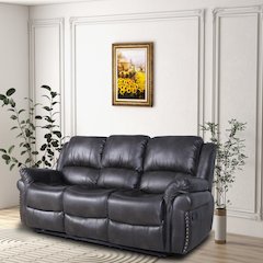 Dontiavion Faux Leather Living Room Sofa
