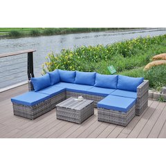 101'' Wicker Outdoor Patio Sectional