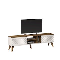 Egg Tv Stand - White & Oud Oak