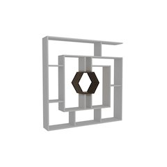 Labrina Bookcase White&Walnut