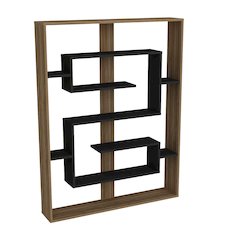 Esteban 61'' Tall Bookcase - Walnut & Black