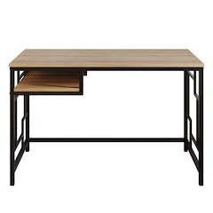 Victory Computer Desk-Black&Walnut
