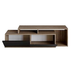Nexera 47 Tv Stand - Walnut & Black