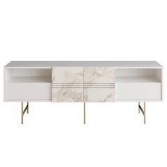 Derin Console - Ephesus White & Gold