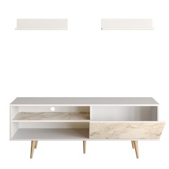 Pi Tv Stand - White & Ephesus