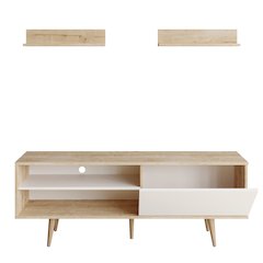 Pi Tv Stand - Sapphire Oak & White