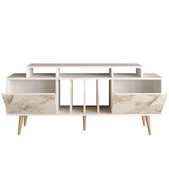 Char Tv Stand - White & Ephesus