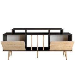 Char Tv Stand - Black & Sapphire Oak