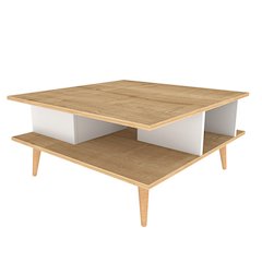 Akya Coffee Table - Sapphire Oak & White