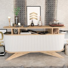 Store Console - Sapphire Oak & White