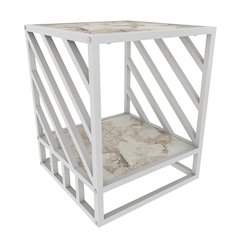 Norm Side Table - Ephesus White