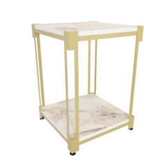 Zenas Side End Table - Ephesus Gold