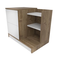 Rena Nightstand White Walnut