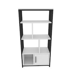 Valero Bookcase Black White