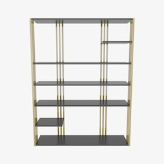 Jeni Bookcase Anthracite Gold