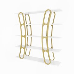Adar Bookcase White And Gold
