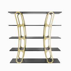 Adar Bookcase Black And Gold
