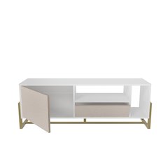 Utopia Tv Stand White Beige