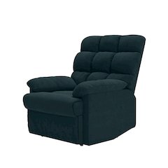 ProLounger Wall Hugger Recliner in Blue Microfiber with Square Tufted Back