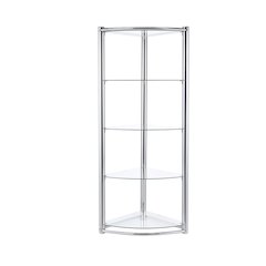 Triangle Display Shelf Tempered Glass / Chrome