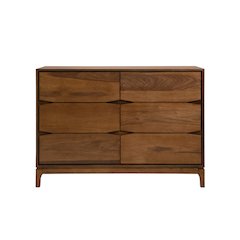 Monte Wooden Dresser In Walnut Color