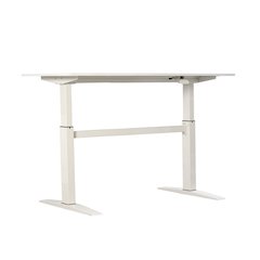 47" Tech Desk Standing And Manual Adjustable Desk In White