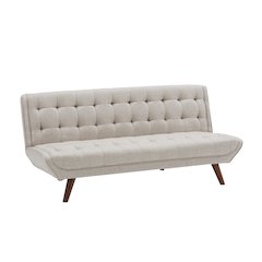 Urban Sofabed Upholstery Fabric With Wooden Legs In Beige