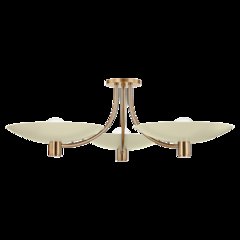 Wolfe Semi Flush, Patina Brass
