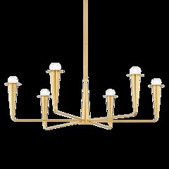 Danna Chandelier, Aged Brass
