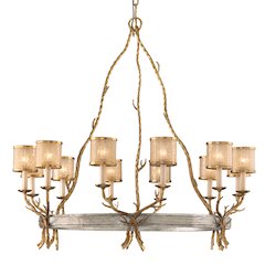 Parc Royale Chandelier, Vintage Gold Leaf