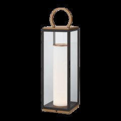 Gareth Exterior Rechargeable Table Lamp, Patina Brass