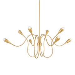 Anaise Chandelier, Aged Brass