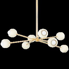 Saylor Chandelier, Aged Brass