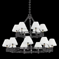 Howard Chandelier, Aged Brass