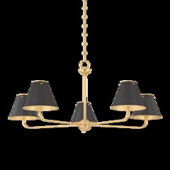 Burghley Chandelier, Aged Brass
