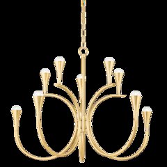 Aviana Chandelier, Aged Brass