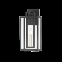 Amire Exterior Wall Sconce, Texture Black