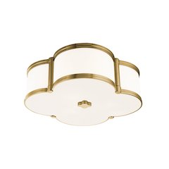 Chandler Flush Mount, Aged Brass